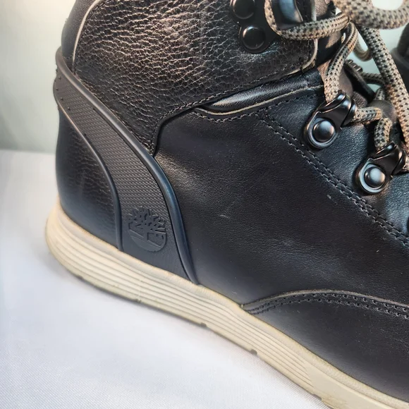 Timberland Men's Black and Cream Leather Boots - Picture 3 of 7